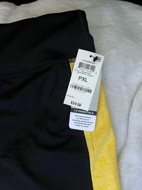 Ideology Black Performance Leggings with White Logo PXL